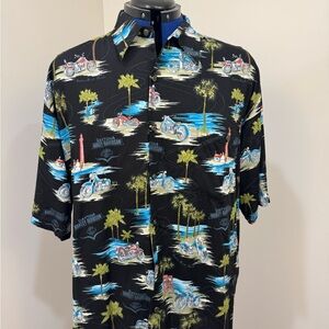 Harley-Davidson Black Tropical Motorcycle Shirt
